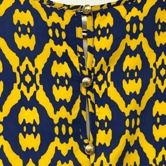 NEW 41Hawthorn Devan Sleeveless Shift Dress, Blue & Gold, Size Medium - Picture 3 of 7